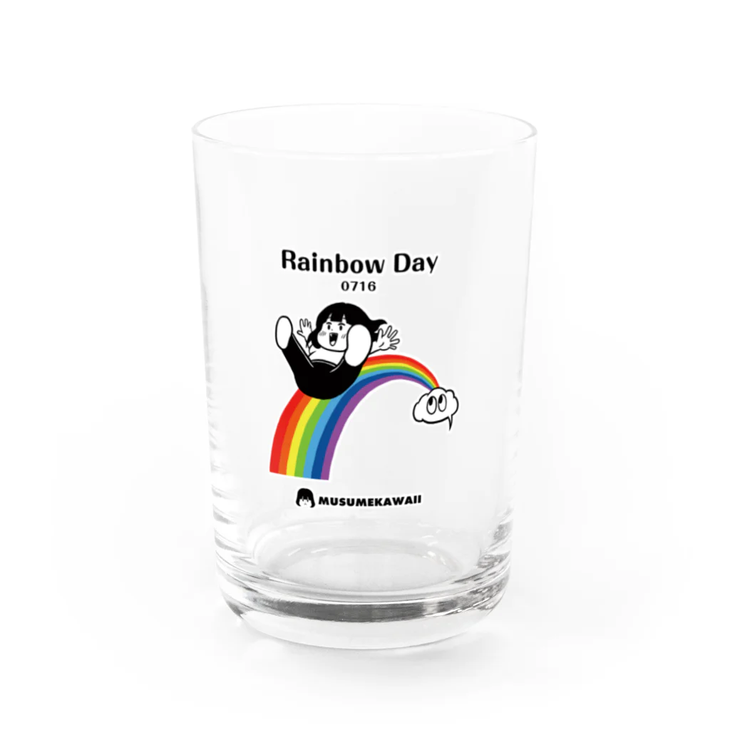 MUSUMEKAWAIIの0716「虹の日」 Water Glass :front