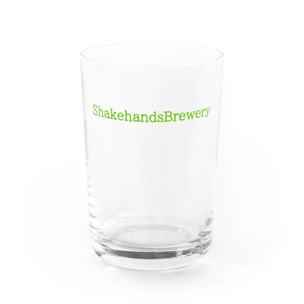 空想ロゴのSHAKEHANDS BREWERY Water Glass :front