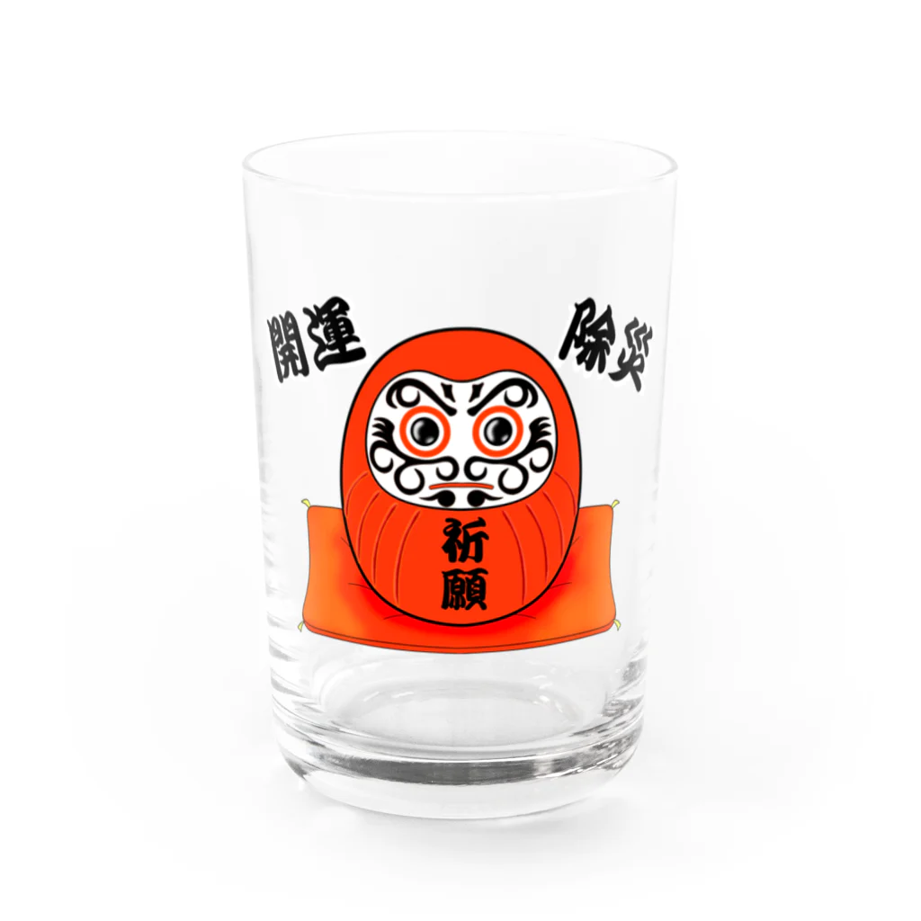 風都水都の祈願達磨 Water Glass :front