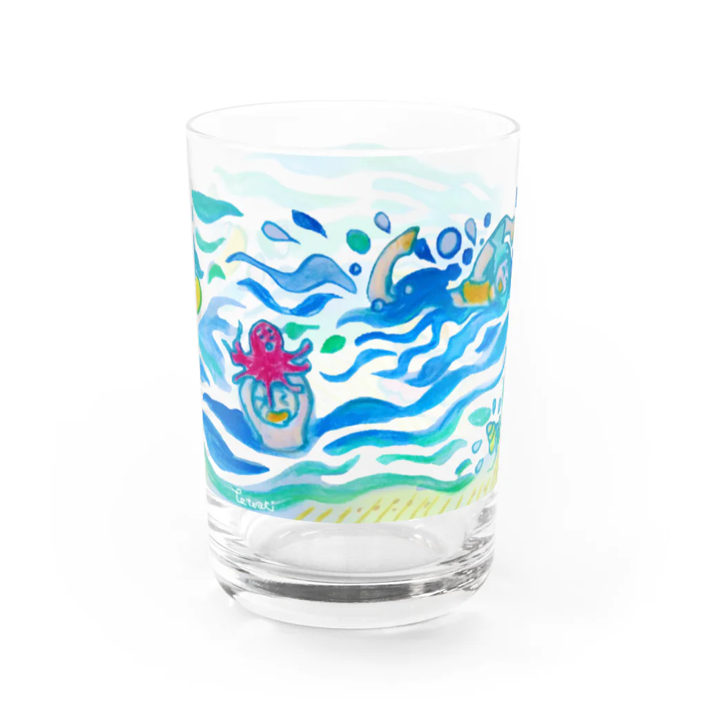 ててのお店の海DA! Water Glass :front