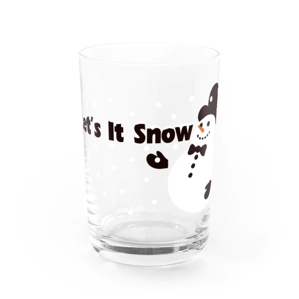 キッズモード某のLet it snow Water Glass :front