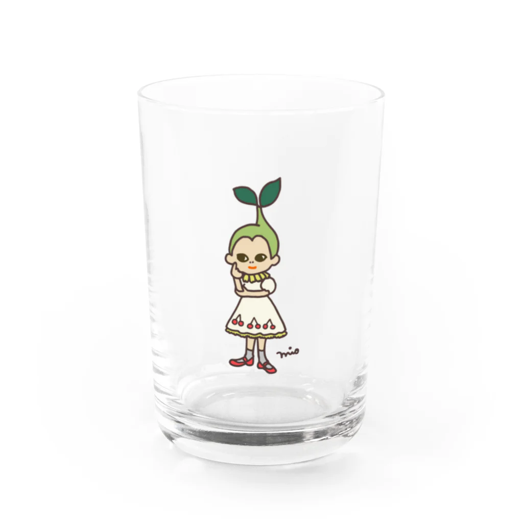 mio_urakamiのさくらんぼガール Water Glass :front