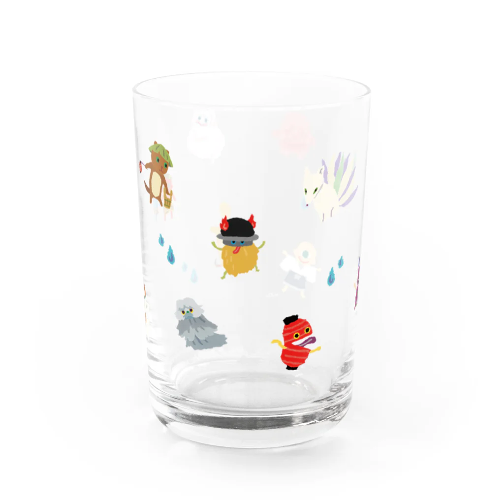 おばけ商店のおばけグラス＜妖怪ちらし＞ Water Glass :front