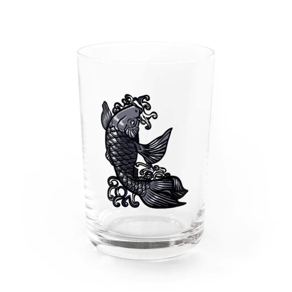 オリジナルデザインTシャツ　SMOKIN'の鯉の滝登り Water Glass :front