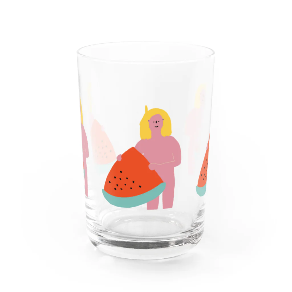 shima shima SHOPのスイカで夏 Water Glass :front