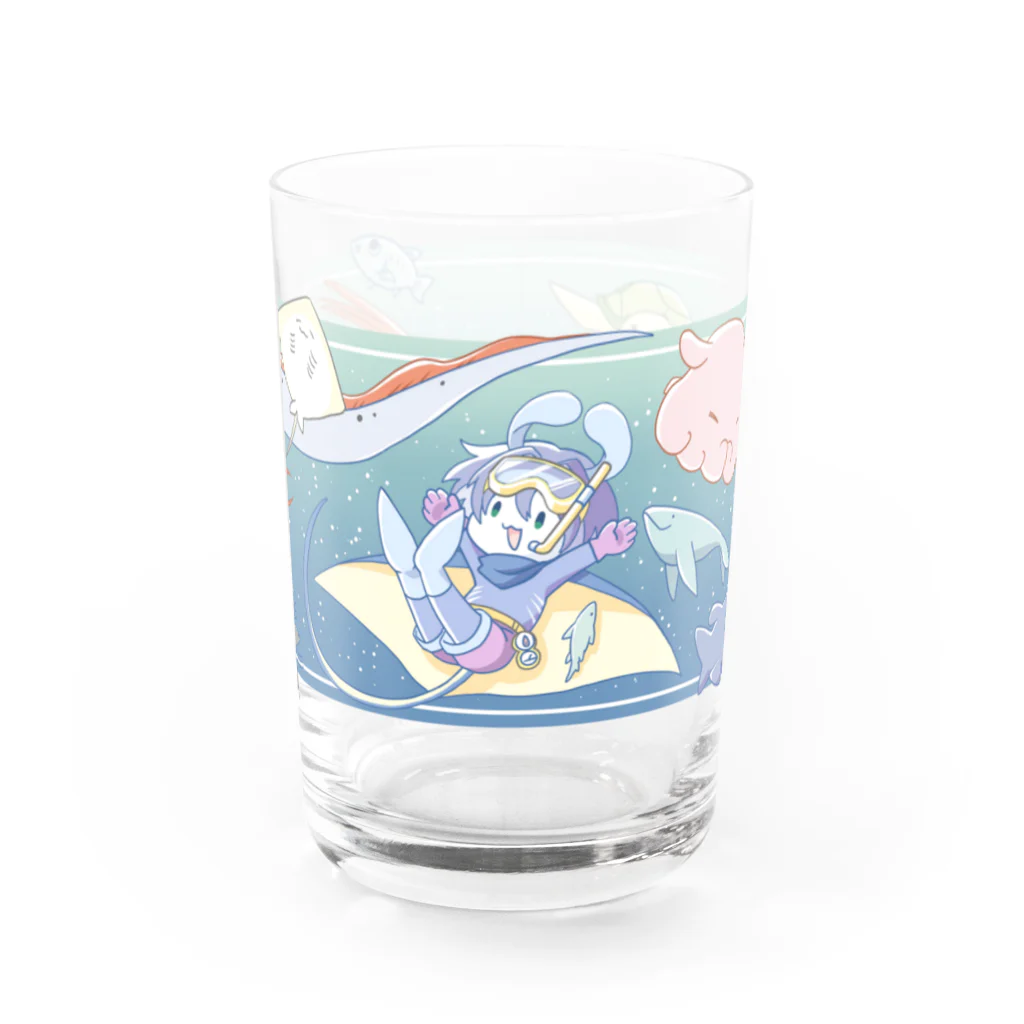 曲水のダイビング Water Glass :front