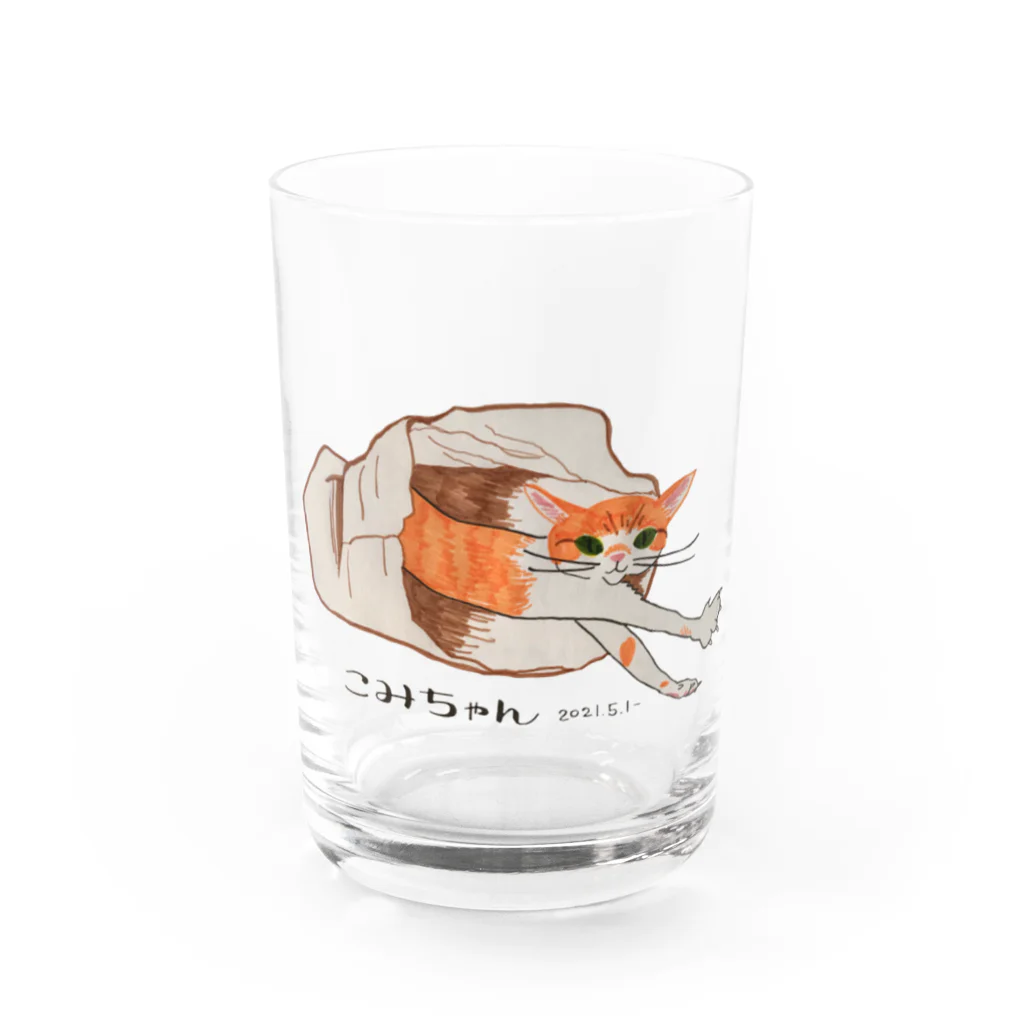 ねこグッズのこみちゃん生誕記念グッズ Water Glass :front