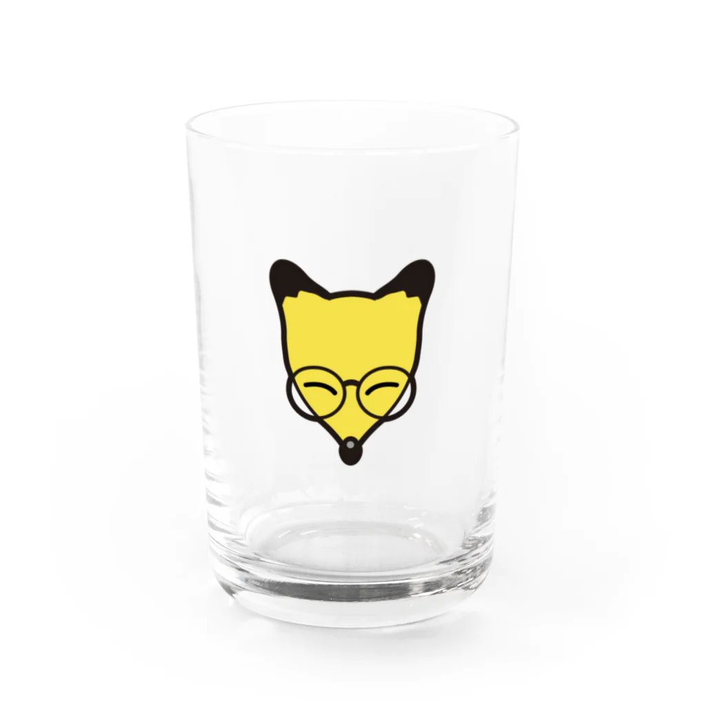 無機質のゲーマーなキツネくん Water Glass :front