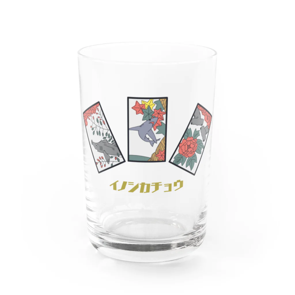 めかぶ商店のサメ花札 Water Glass :front