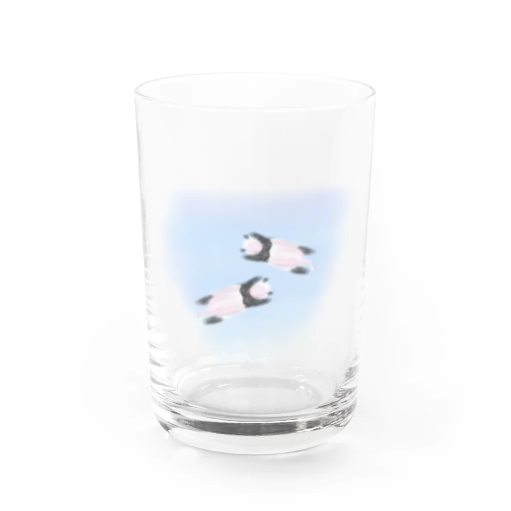 ぱすてらむぎこの双子の赤ちゃんパンダ Water Glass :front