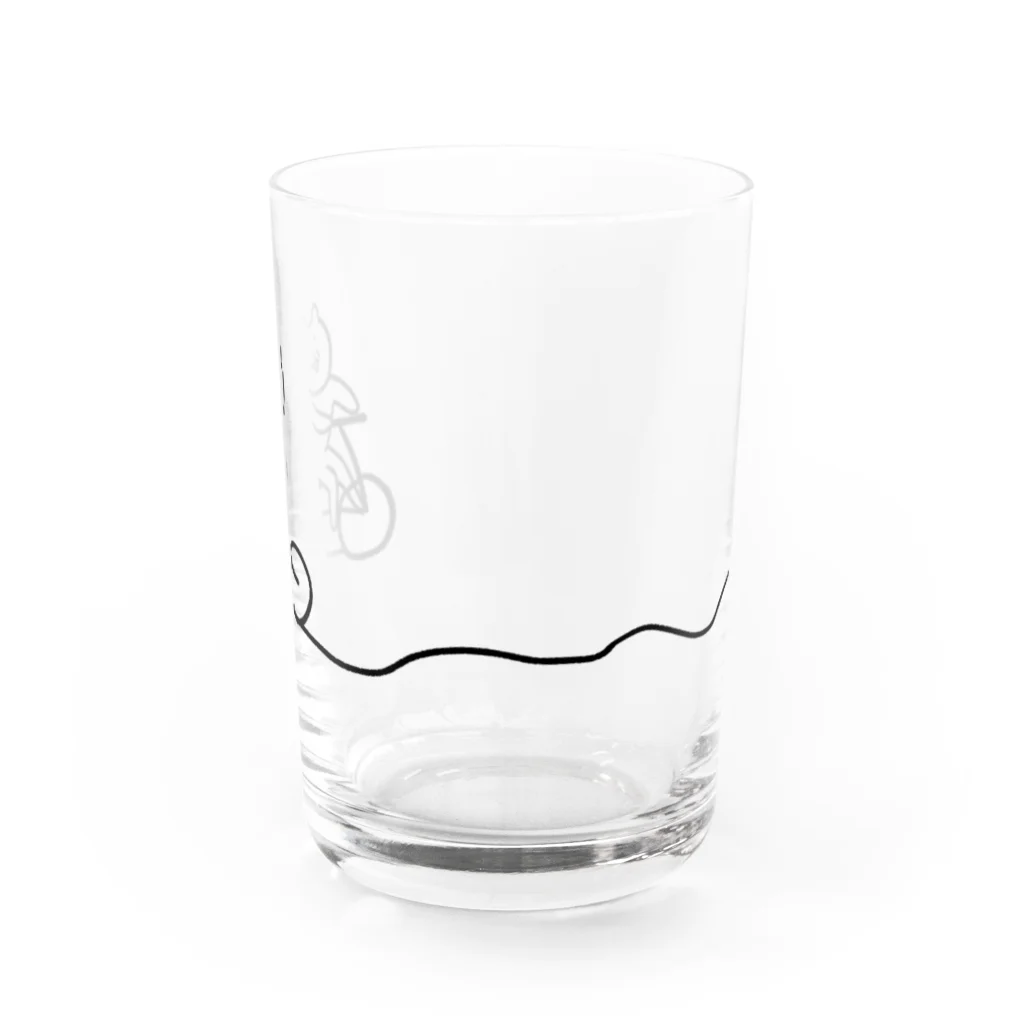 けちゃっぷごはんのお店の自転車ねこ（スイスイバージョン） Water Glass :front