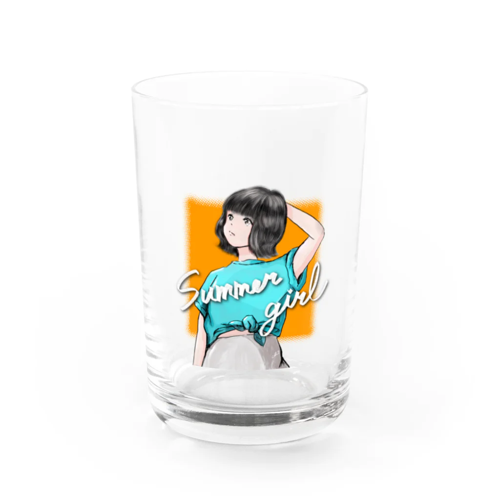 Vitamin_chi_のsummer  girl Water Glass :front