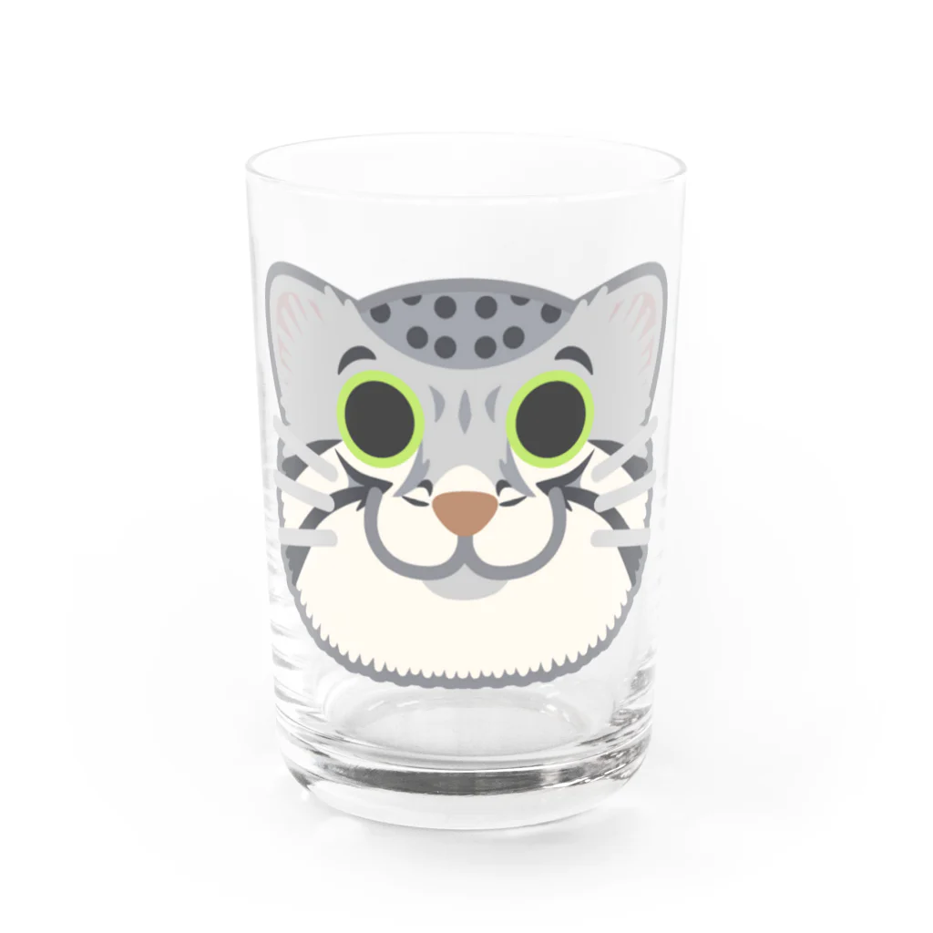 嶌星堂のマヌルネコ Water Glass :front