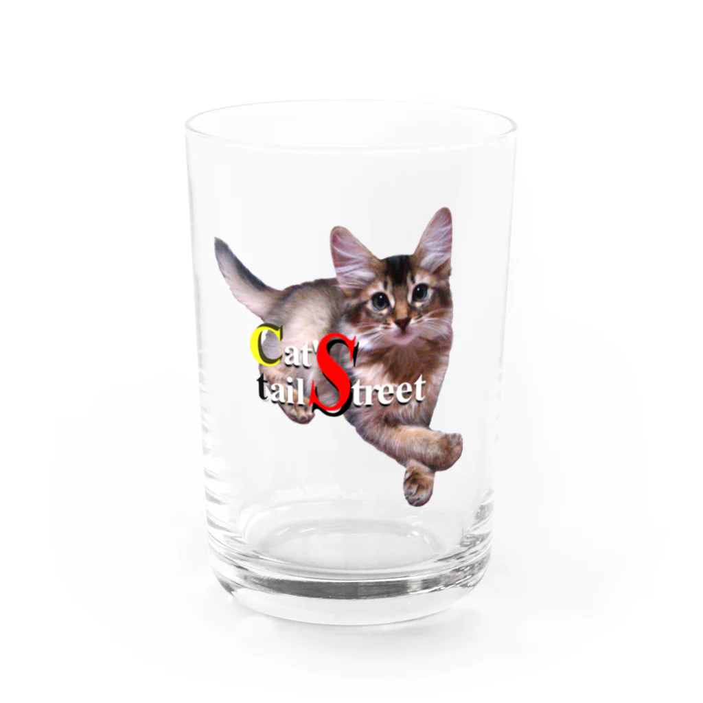 Cat's tail-street/SUZURIのCat's tail-street ロゴ Water Glass :front