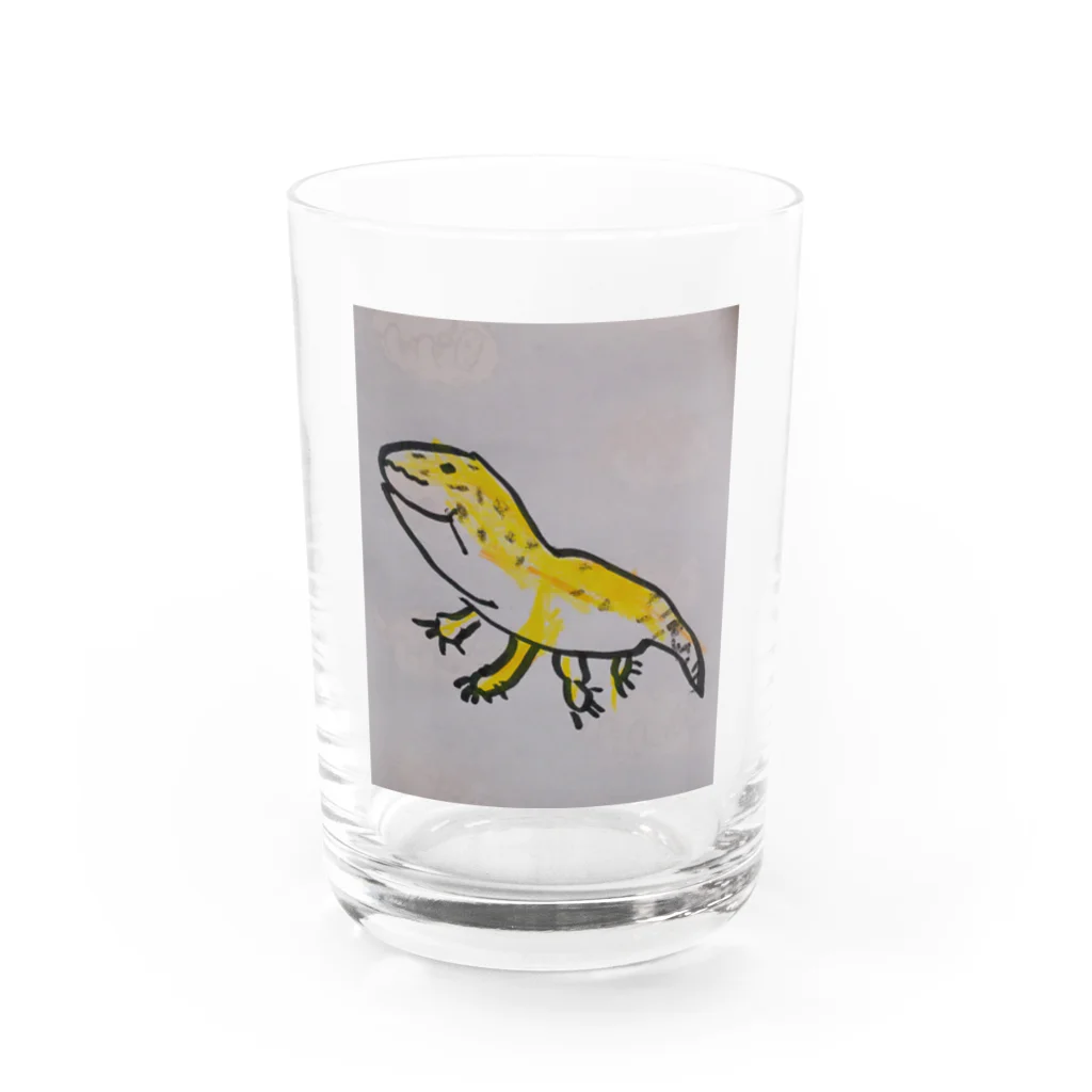 いきものショップのレオパードゲッコウのレオくん Water Glass :front