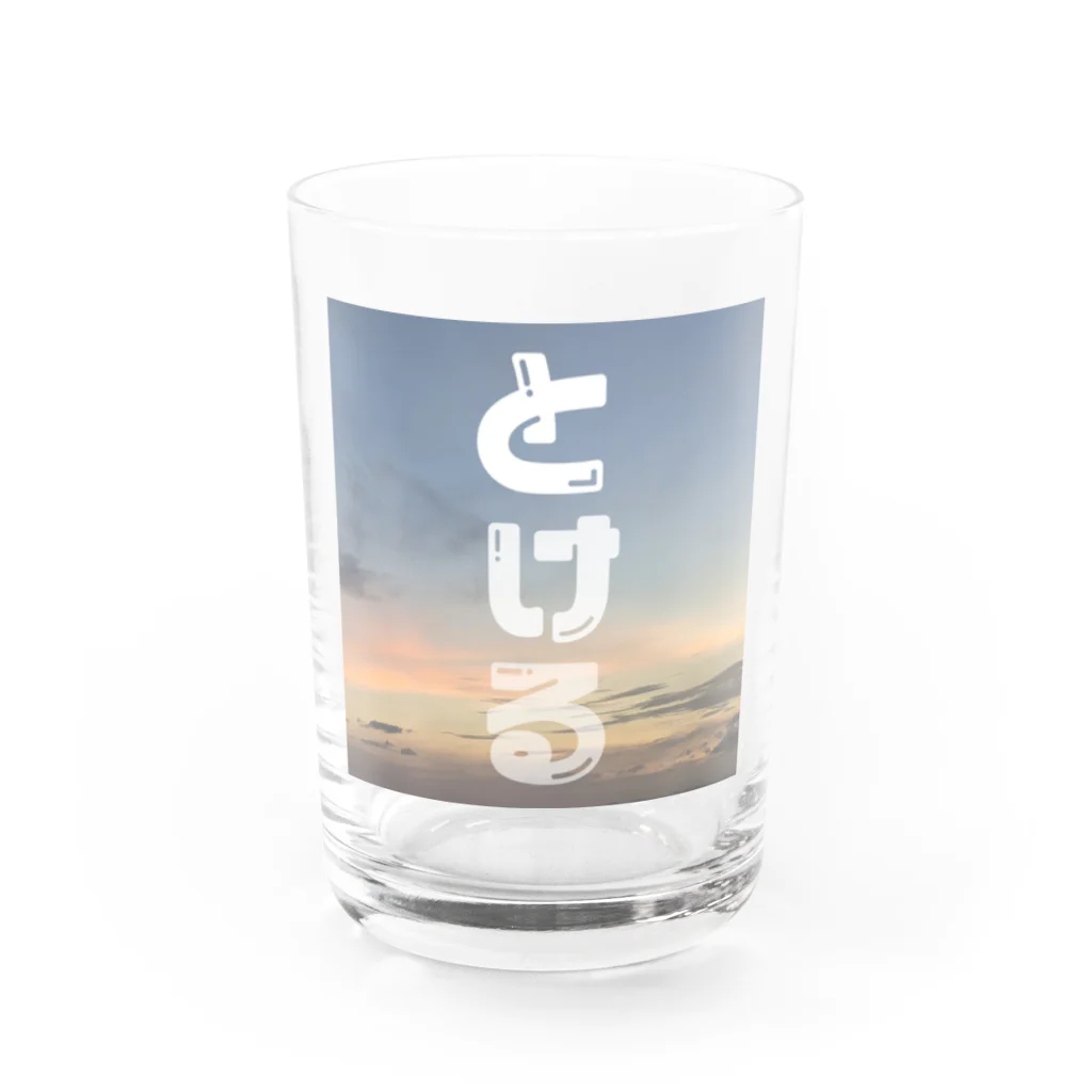 おはぎのtokeru Water Glass :front