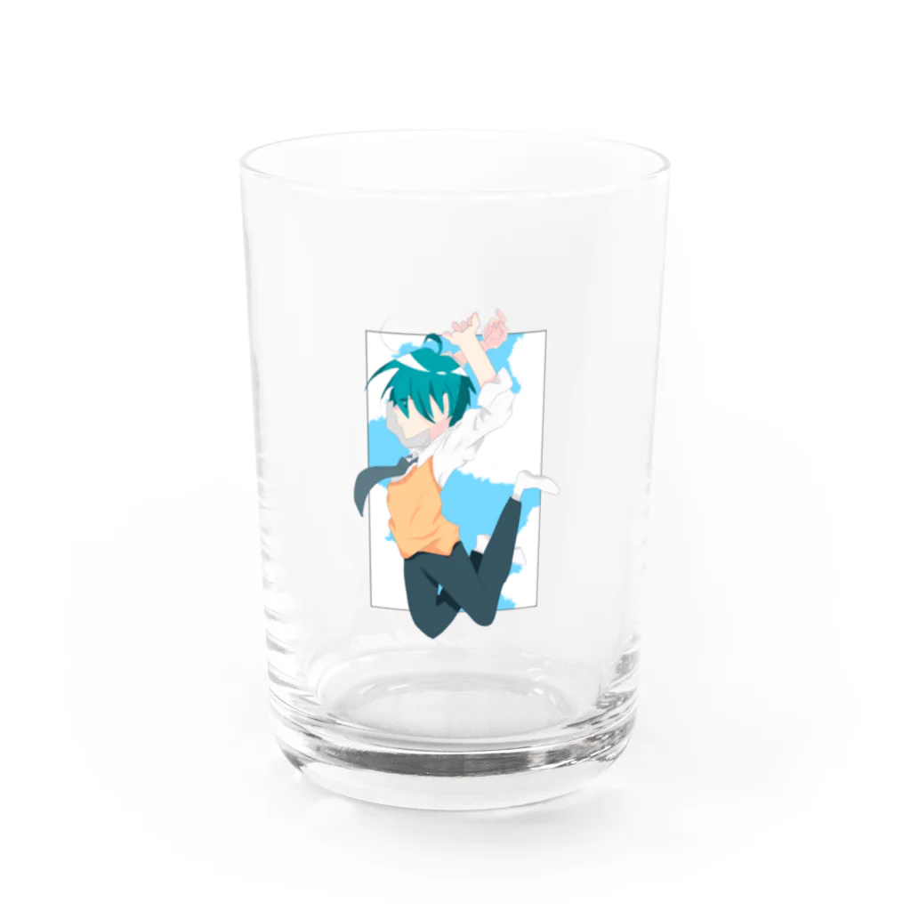 れん@れんれんれんたろすの青空へジャンプ！ Water Glass :front