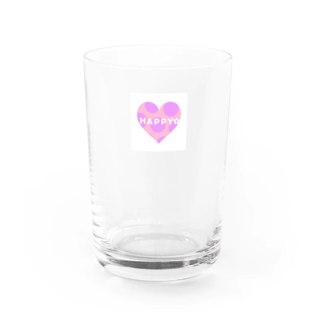 MY SWEETのHAPPYドットハート❤︎ Water Glass :front