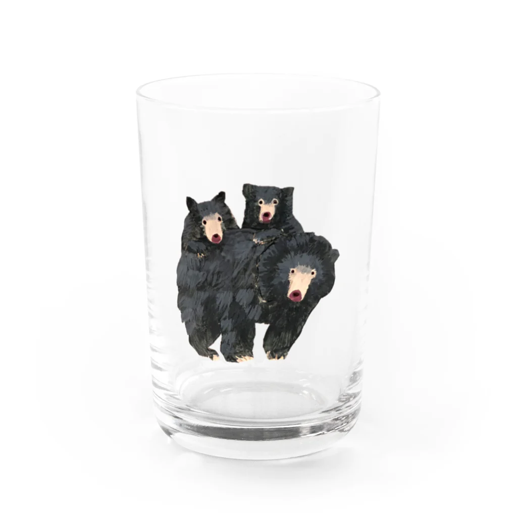 CAKES & ALE decodesignのナマケグマファミリー Water Glass :front