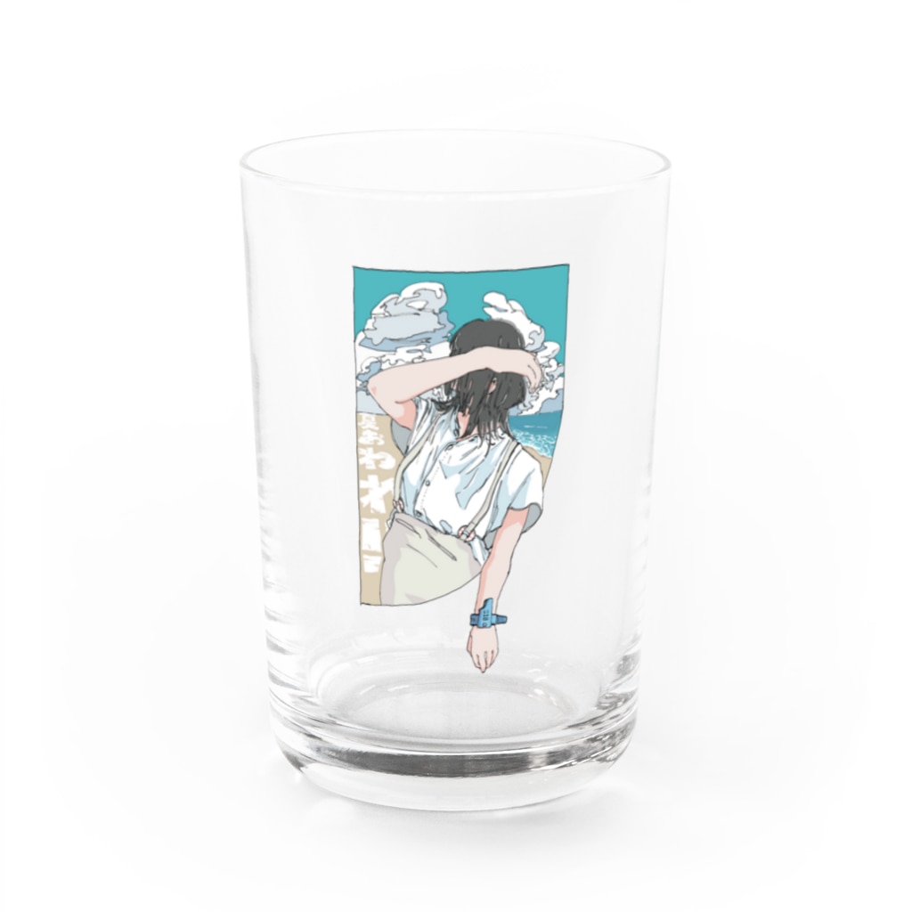 すずめの涙の夏🦑 Water Glass :front