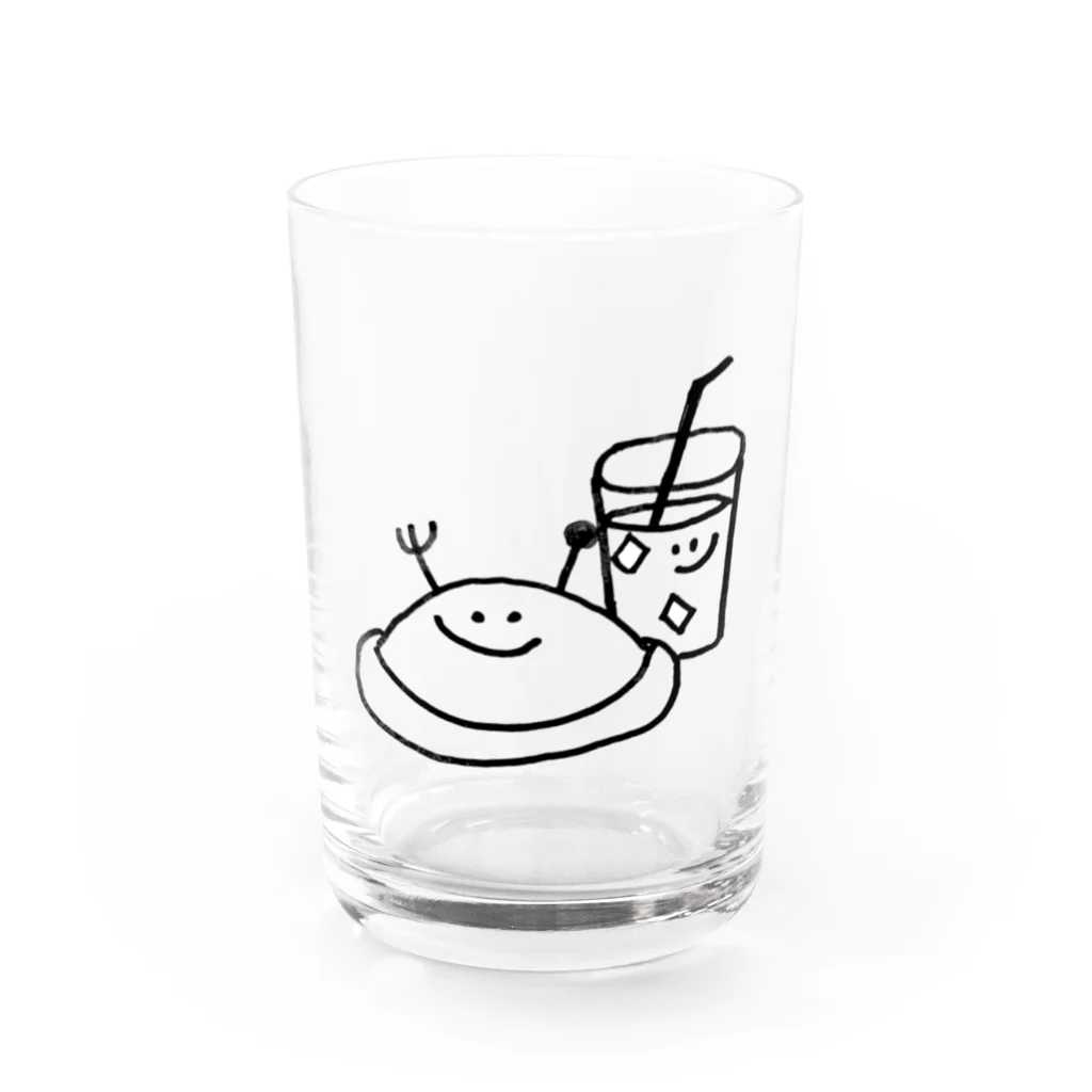 オムライス星人と仲間たちのオムライス星人とジュースちゃん Water Glass :front