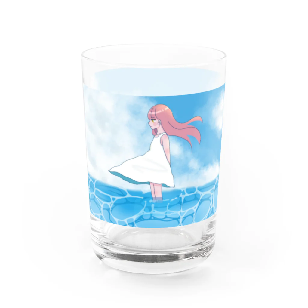 あおいの海と少女 Water Glass :front