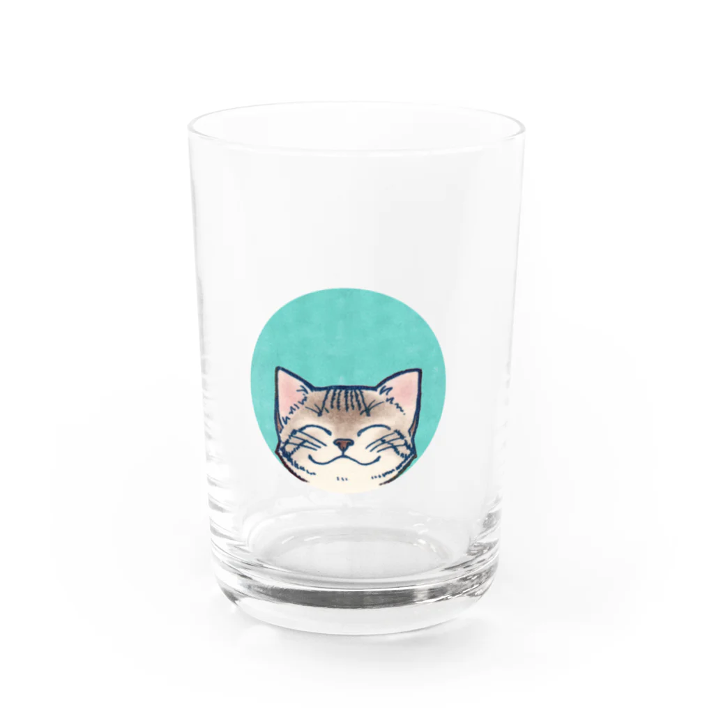 ＡＫＩＮＡＭＩのあさぎ丸猫 Water Glass :front