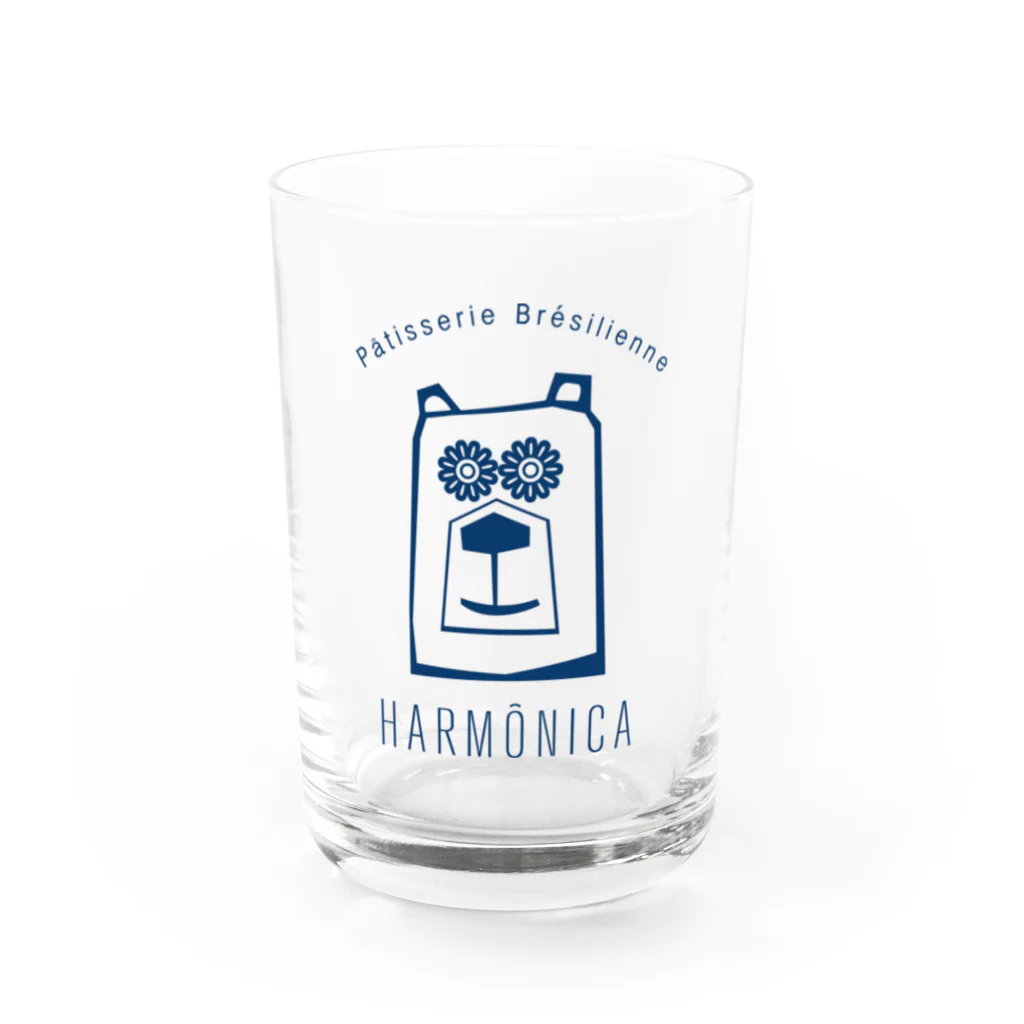 パティスリーハーモニカのハーモニカクマ(G)モノ紺 Water Glass :front