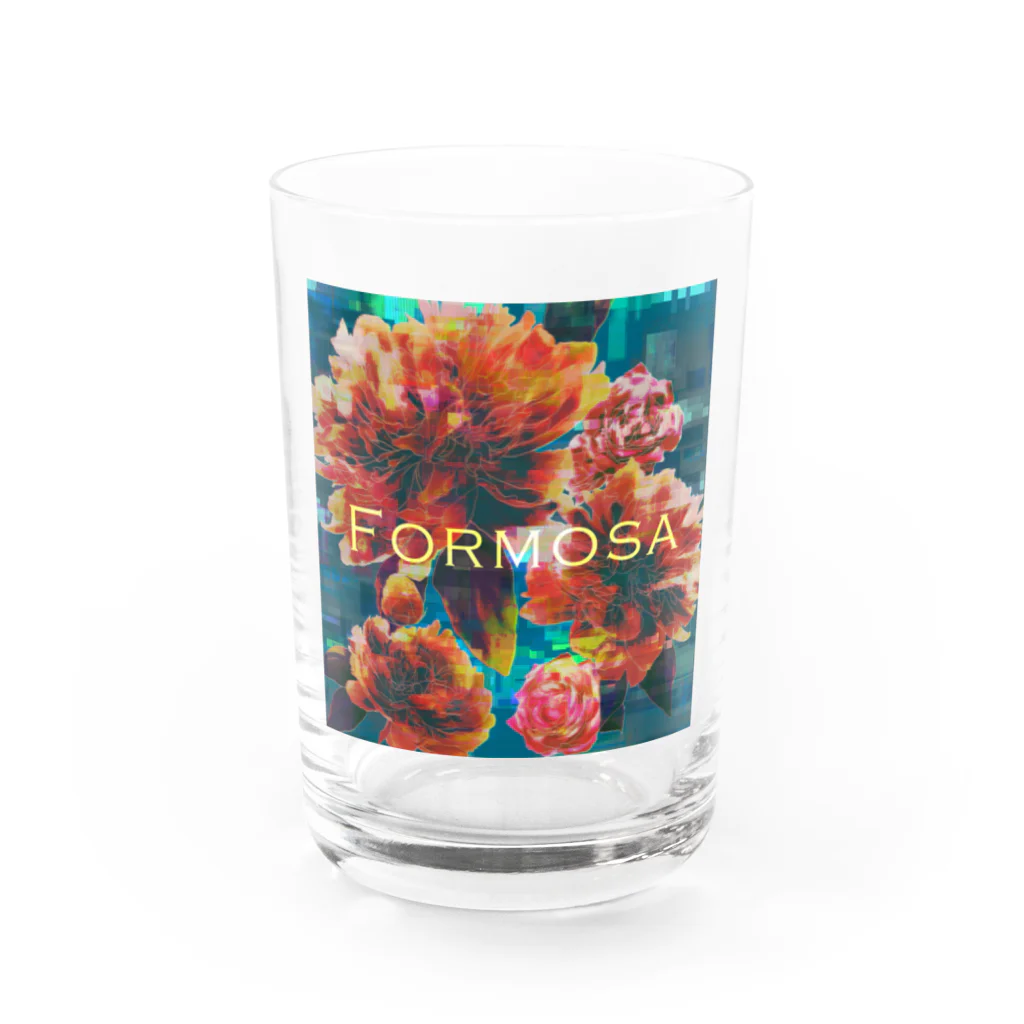 福陀落海灣公司の台湾花布 Water Glass :front