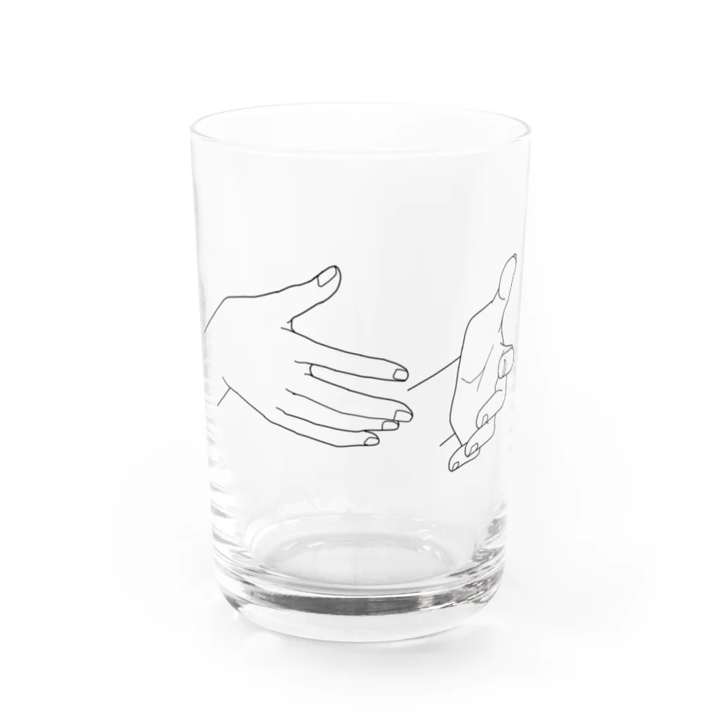 サワネチヒロのショップのろくろを回す手。 Water Glass :front