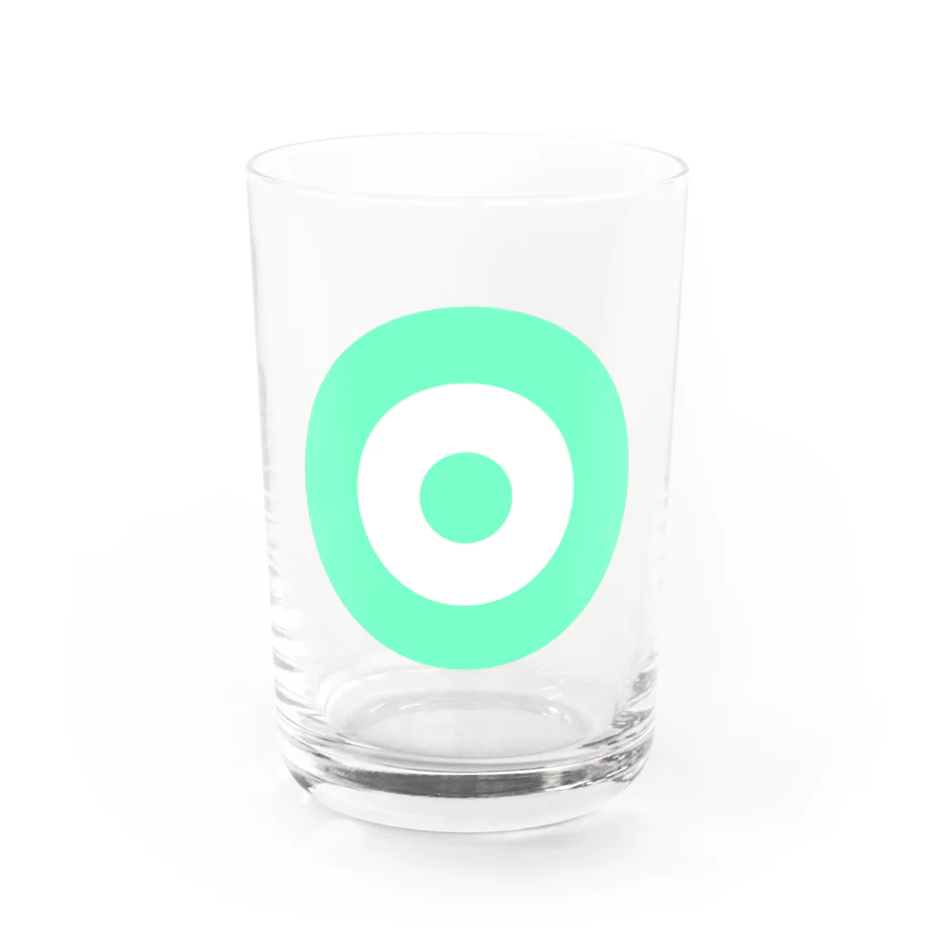 CORONET70のサークルa・ペパーミント・白・ペパーミント Water Glass :front