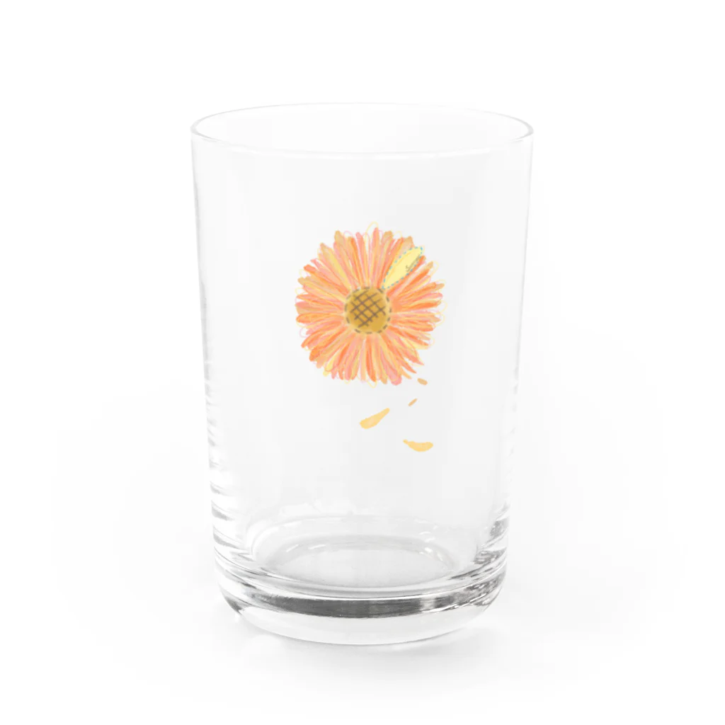 usapotのひまわり Water Glass :front