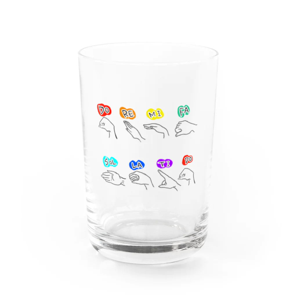 Coi_Galleryのドレミファハンドサイン Water Glass :front