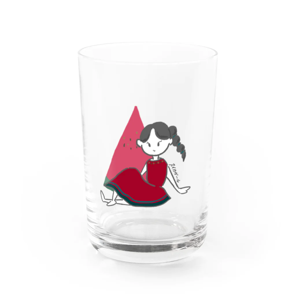 Machi.Kのスイカガール Water Glass :front