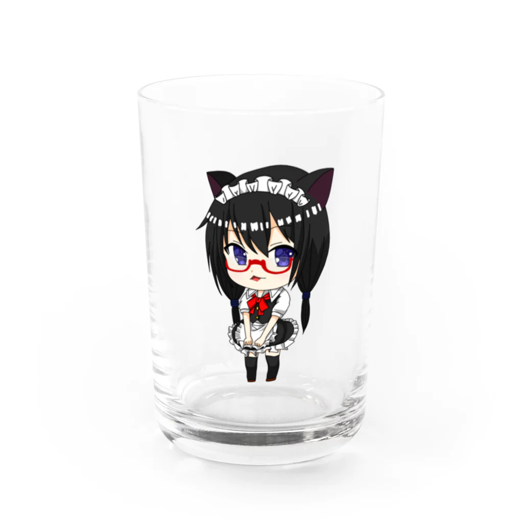 🔥皇帝✠紅音🔥の黒猫系女子ゆうグッズ Water Glass :front