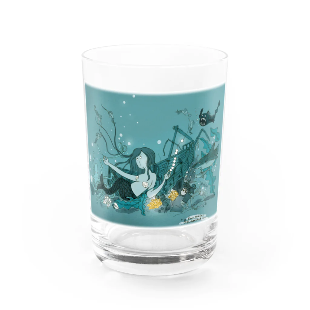 カオラインハウスのビッグマーメイド Water Glass :front