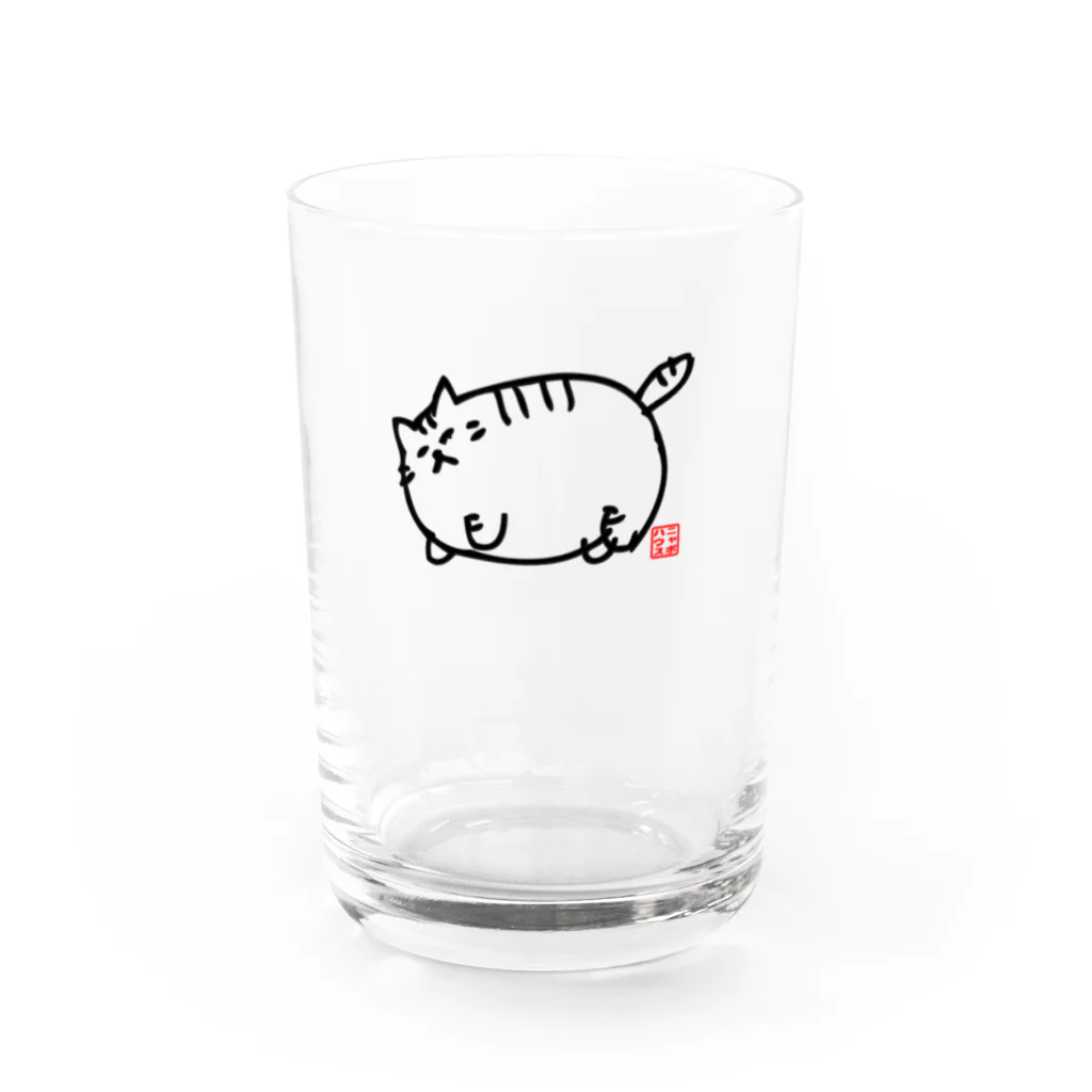 ニャポハウス（NEKO）のデブ猫ニャポポさん(ハンコ・色無) グラス前面