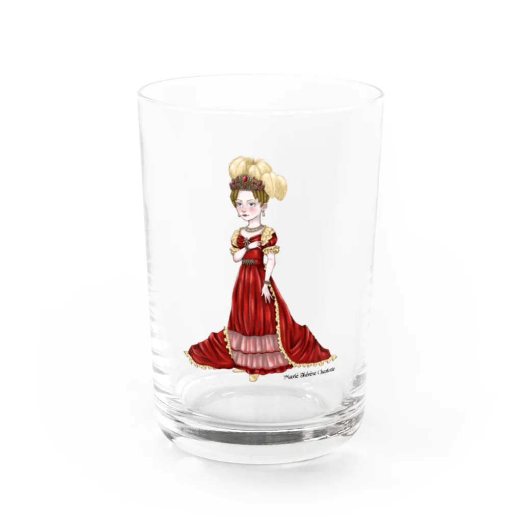 囁き女官の館のマリー・テレーズ Water Glass :front