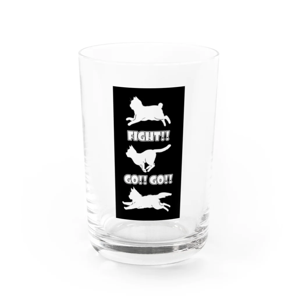 ツムのぽてぽて屋のにゃんダッシュ Water Glass :front