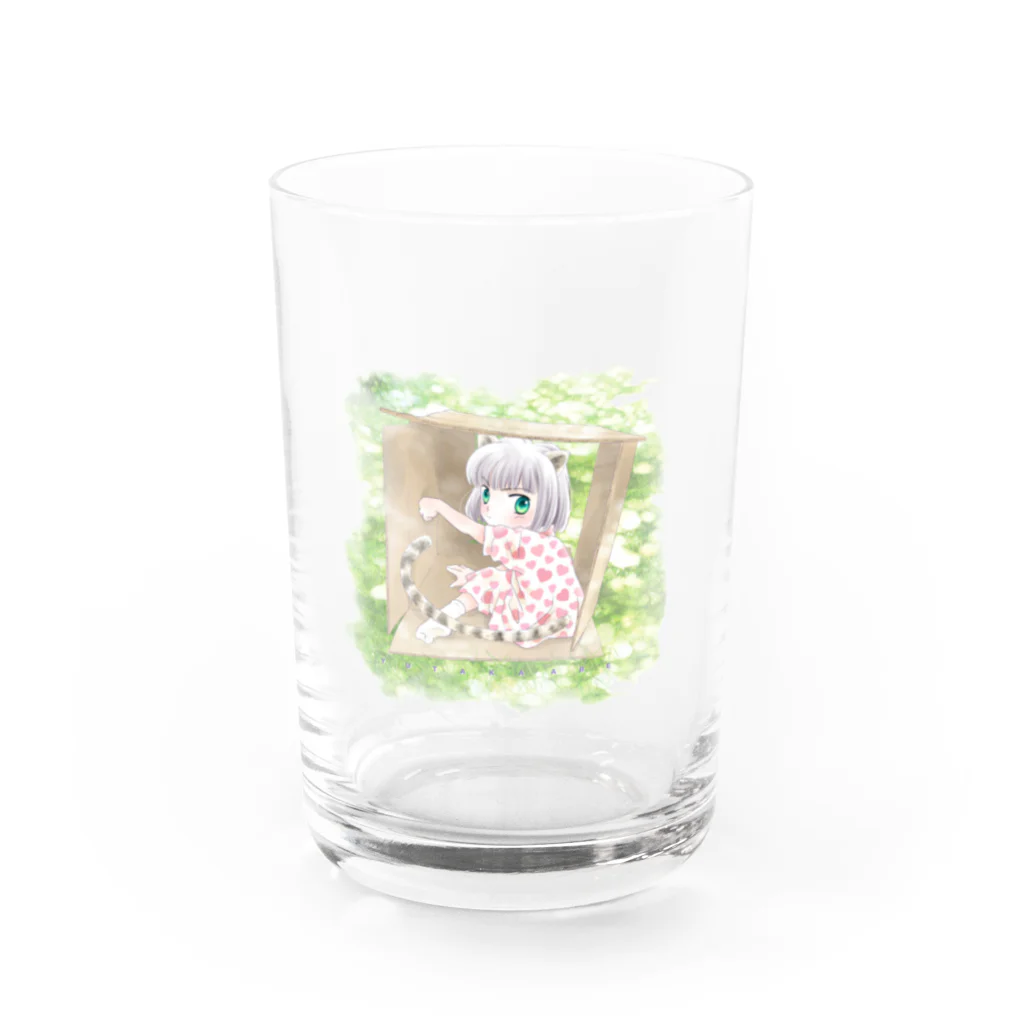 阿部ゆたかの箱ねこ（芝） Water Glass :front