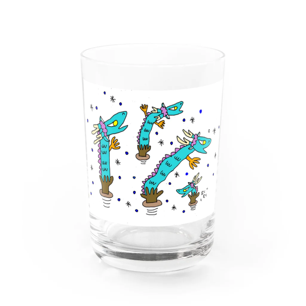 たまラッキー金魚どきどき龍さんの湧き水龍ちゃん Water Glass :front