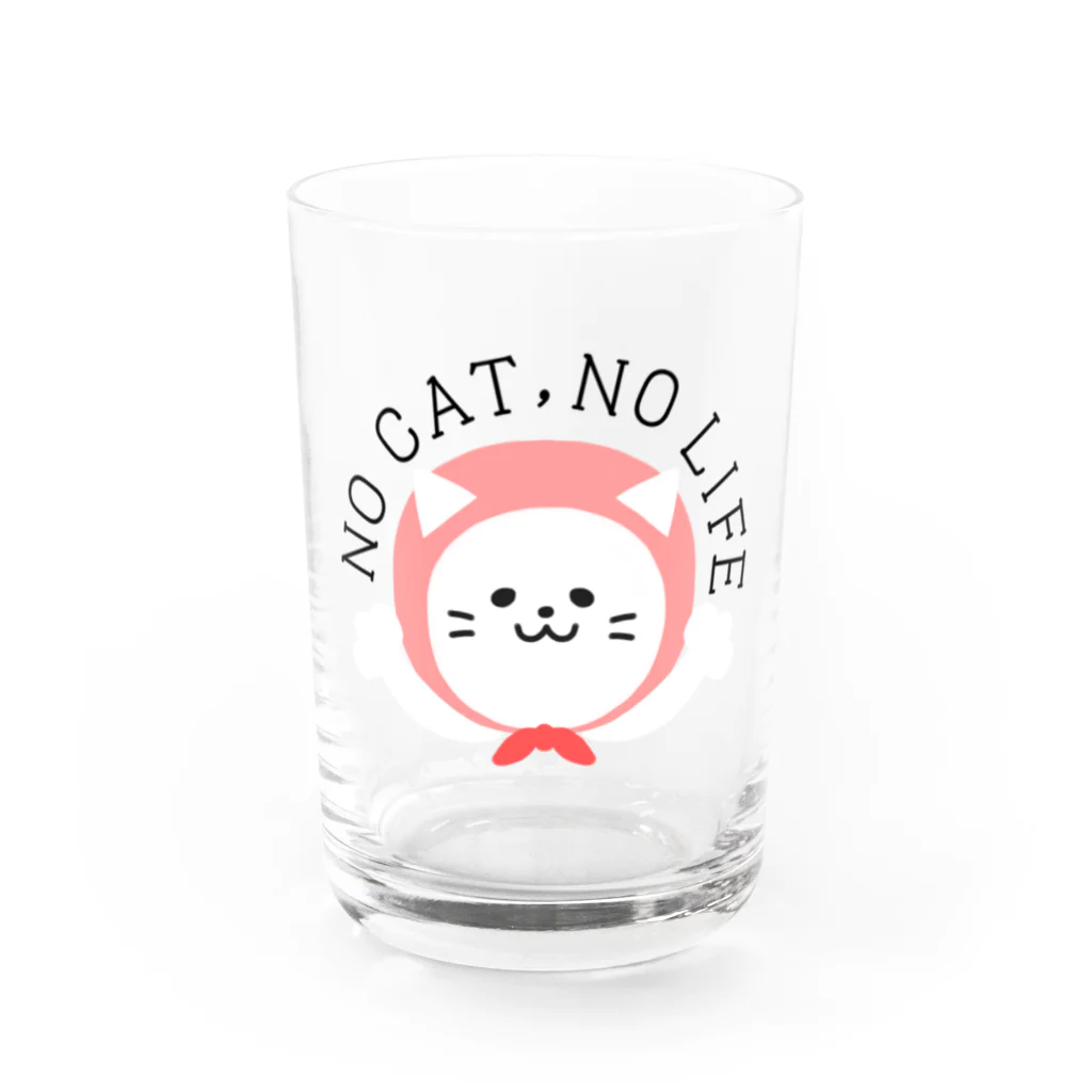 もちぱっちのノーキャットノーライフ Water Glass :front