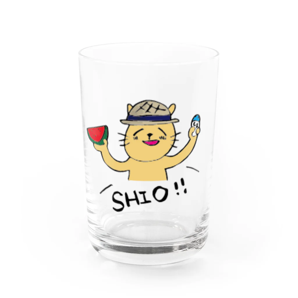 ムラセさんのどうぶつのスイカには塩！ Water Glass :front