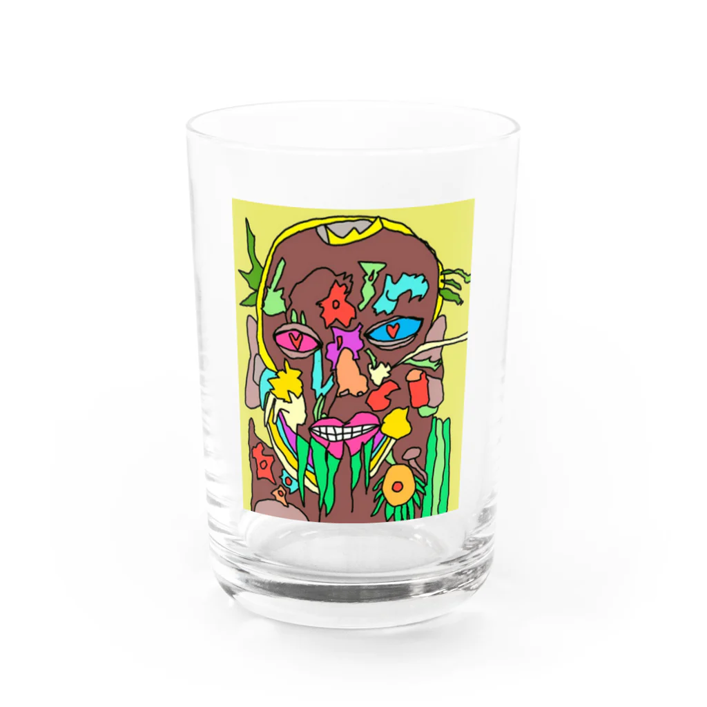 PINKMANのオラおら Water Glass :front