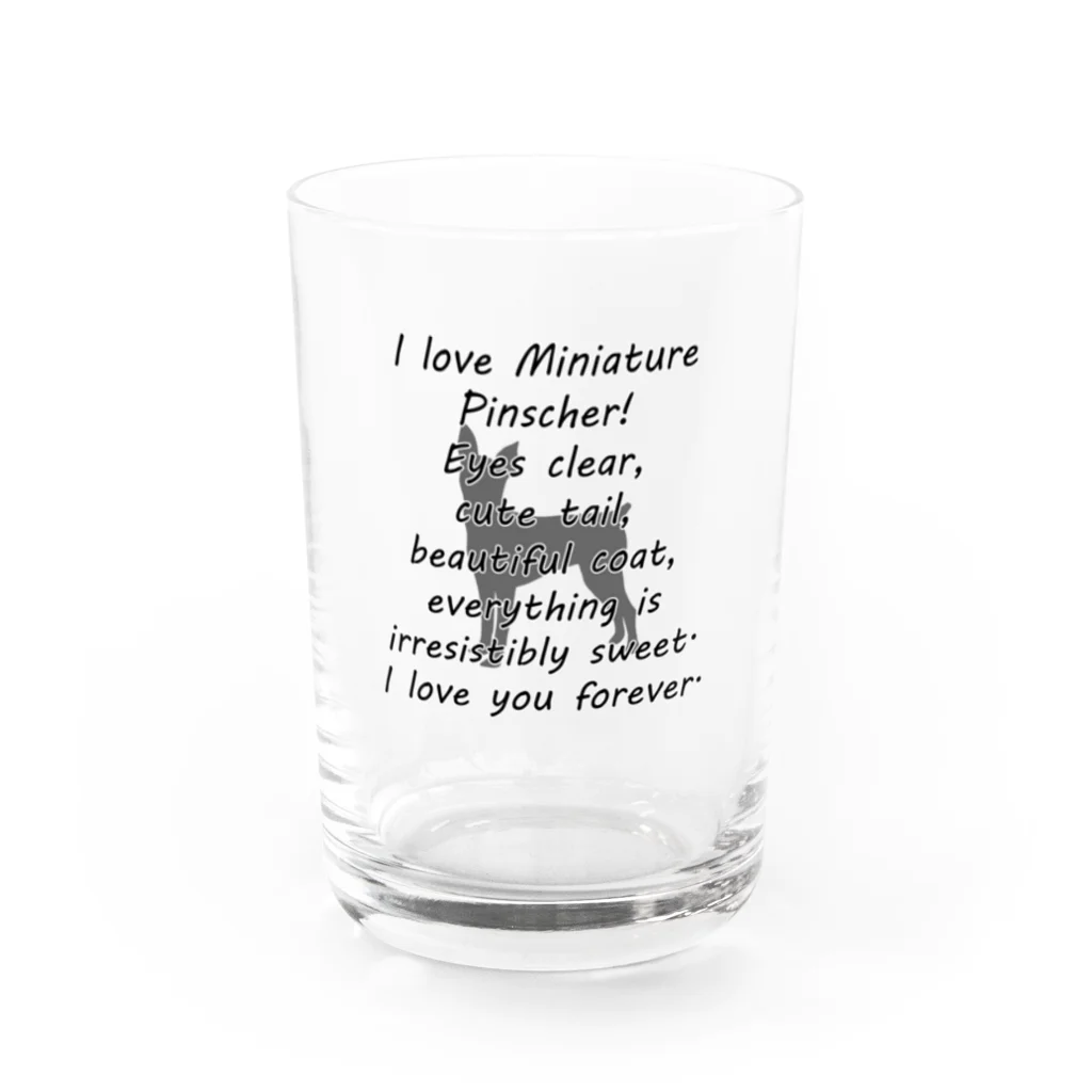 onehappinessのミニチュアピンシャー Water Glass :front