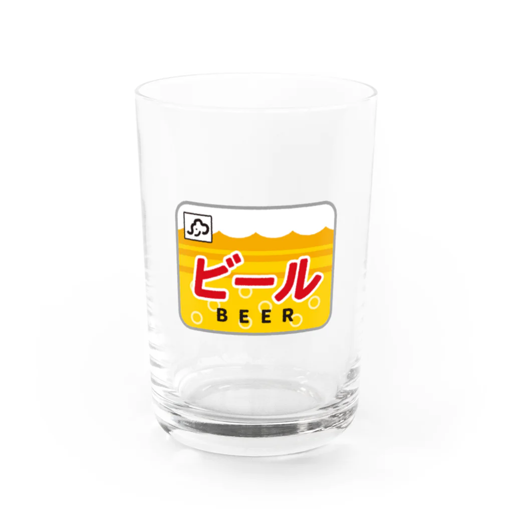 点心夫婦商店のヘッドマーク・ビール Water Glass :front