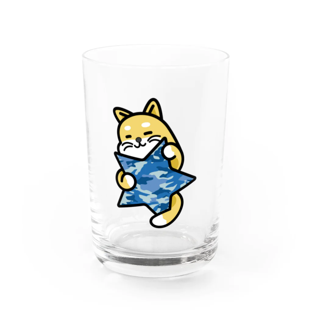 STAR CAIDOZの迷彩犬★名前はまだ無い Water Glass :front