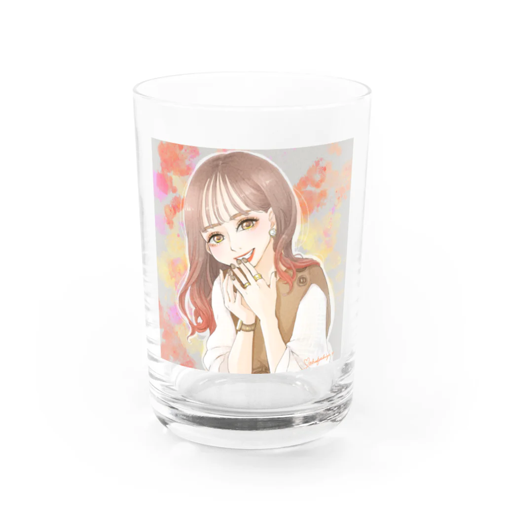 もかふしぎ🐰のイエベ春 Water Glass :front