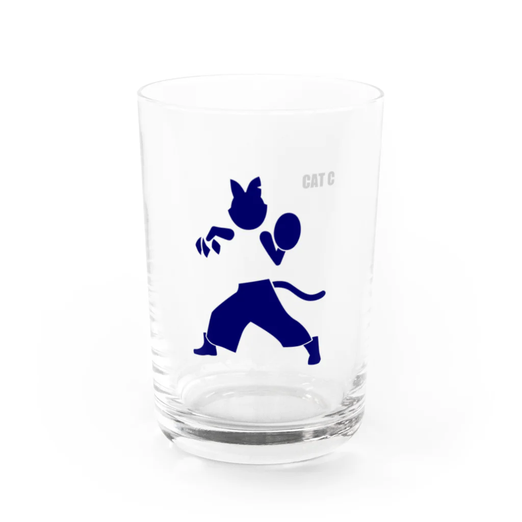 キャットＣのこうじょうけんがくのピクトグラムキャットC Water Glass :front