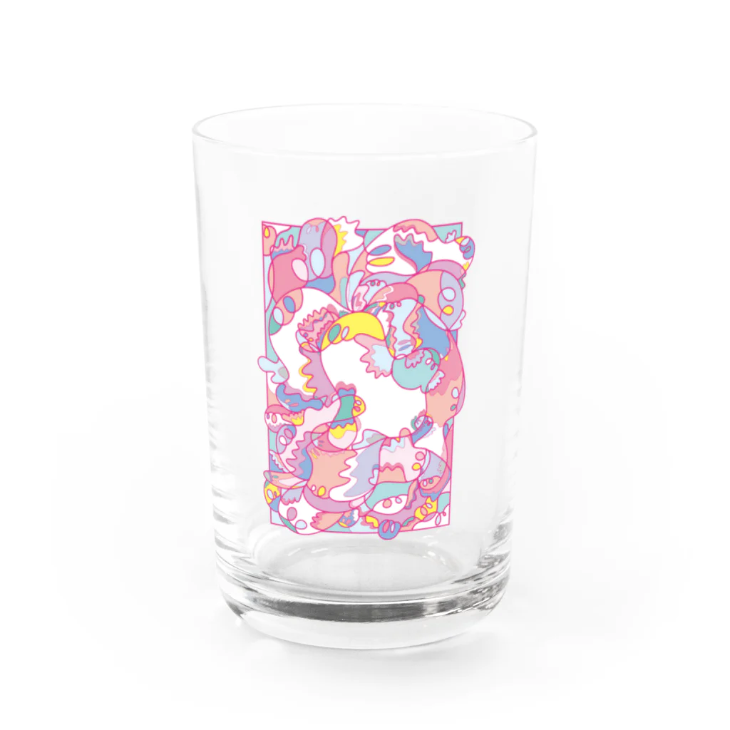 ポップなホラーが好きな人のショップのいろんなおばけたち（ゆめかわver） Water Glass :front